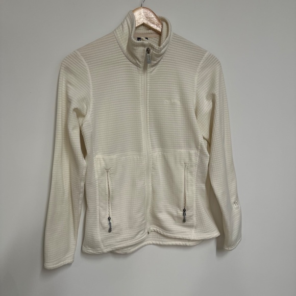Patagonia R1 Jacket Full Zip Waffle Fleece Polartec W Small Cream/Off-White - Picture 1 of 9
